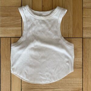 Wild Fable Cream Ribbed Tank Top